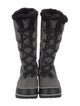 Sorel Canvas Houndstooth Print Lace-Up Boots