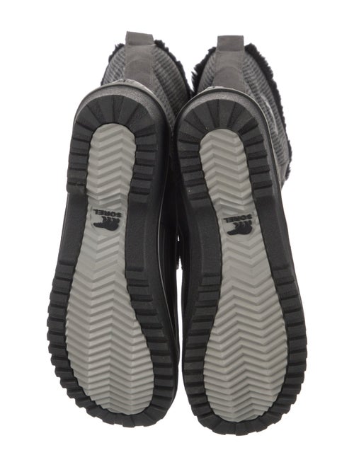 Sorel Canvas Houndstooth Print Lace-Up Boots