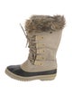 Sorel Suede Fur Trim Lace-Up Boots