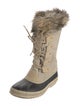 Sorel Suede Fur Trim Lace-Up Boots
