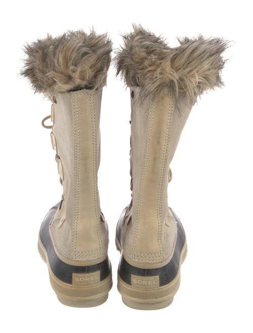 Sorel Suede Fur Trim Lace-Up Boots