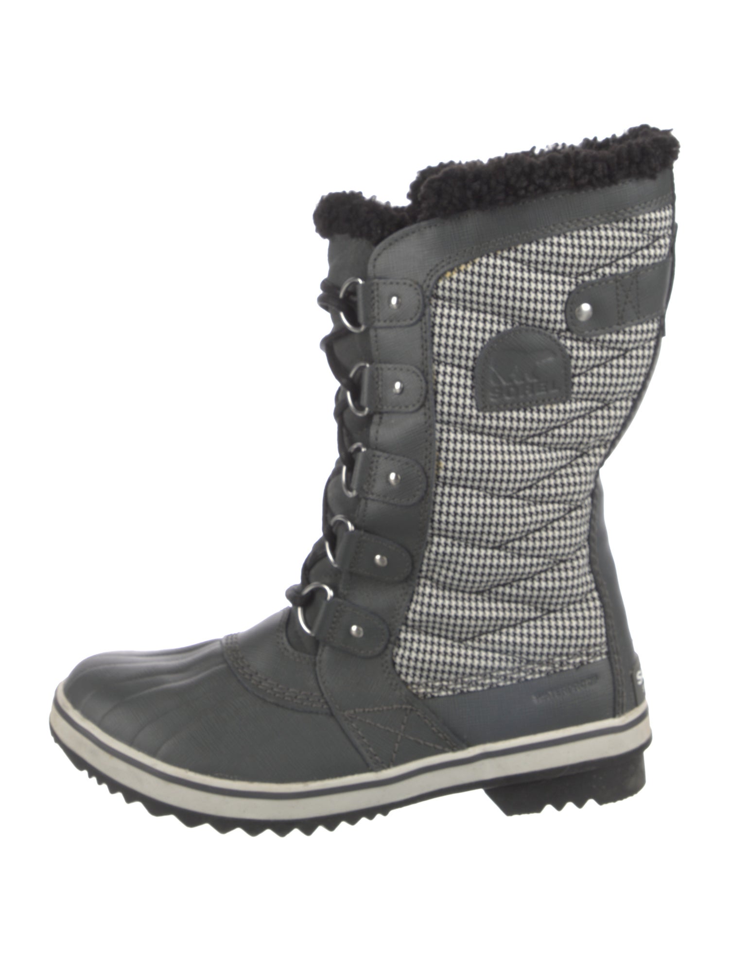 Sorel Rubber Houndstooth Print Rain Boots