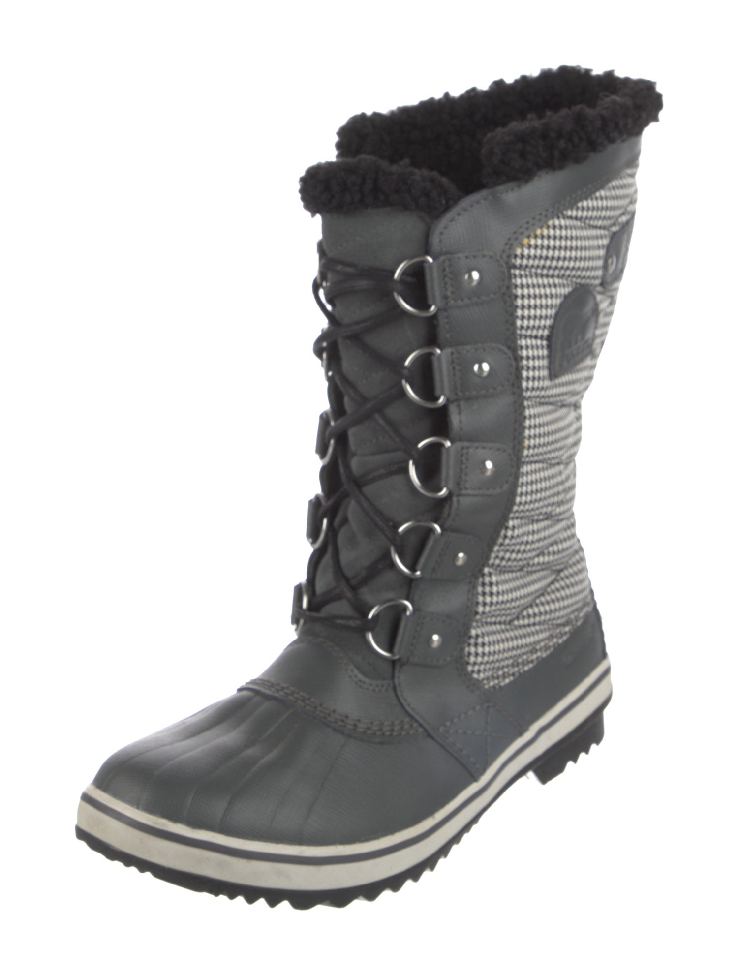 Sorel Rubber Houndstooth Print Rain Boots