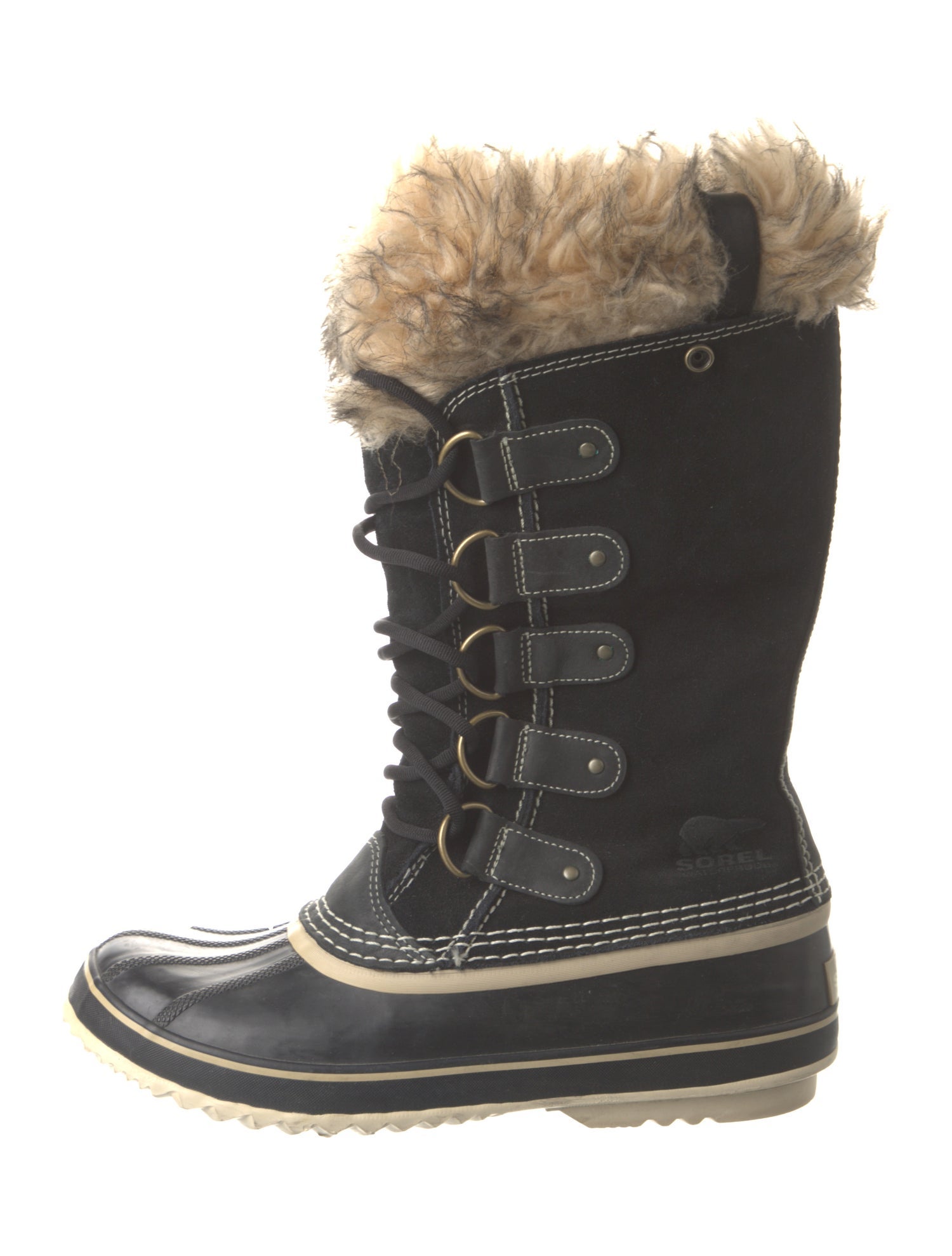 Sorel Suede Animal Print Lace-Up Boots