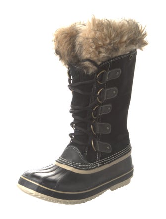 Sorel Suede Animal Print Lace-Up Boots