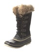 Sorel Suede Animal Print Lace-Up Boots