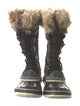 Sorel Suede Animal Print Lace-Up Boots