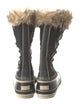Sorel Suede Animal Print Lace-Up Boots