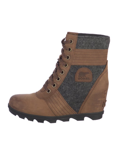 Sorel Leather Printed Combat Boots