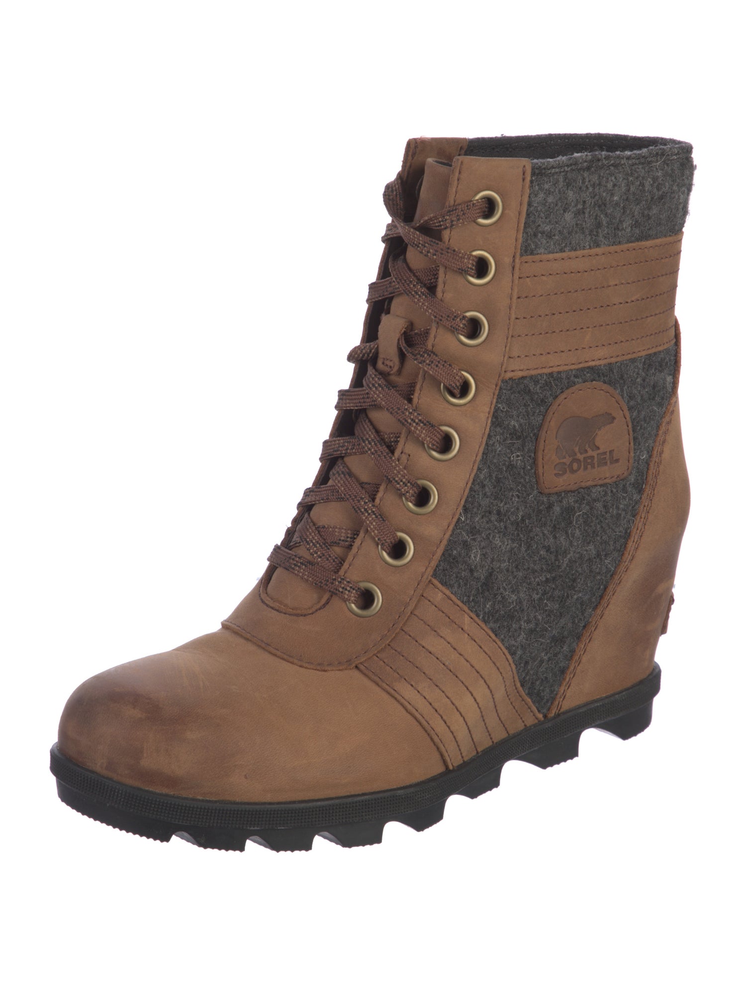 Sorel Leather Printed Combat Boots