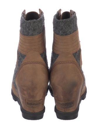 Sorel Leather Printed Combat Boots