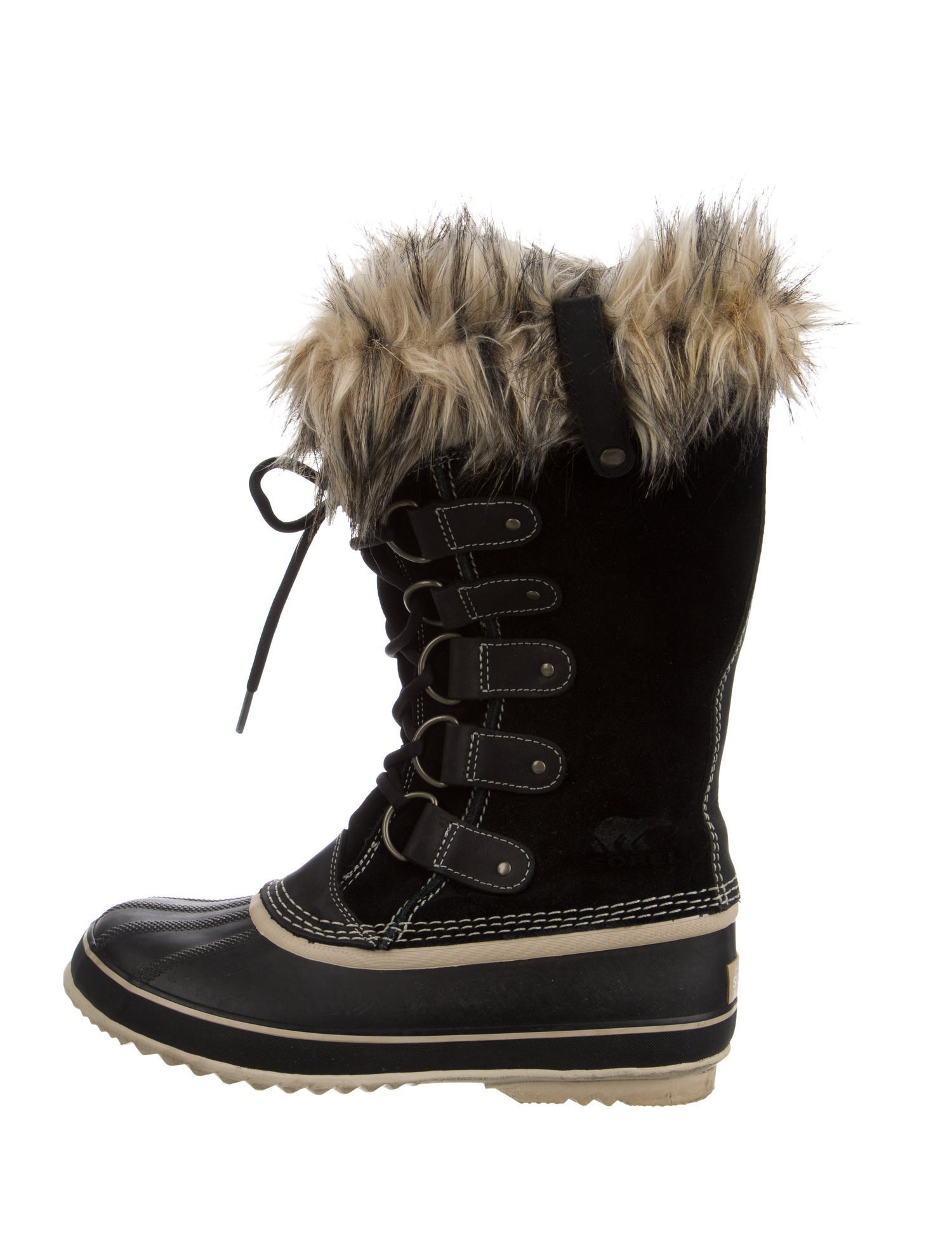 Sorel Suede Animal Print Lace-Up Boots