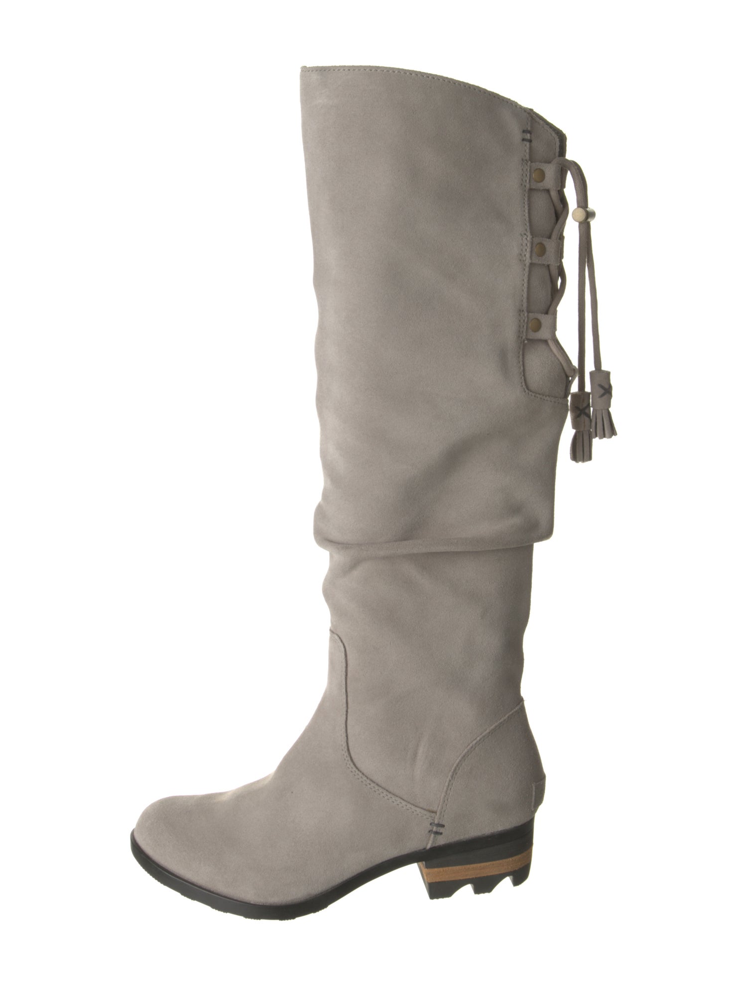 Sorel Suede Tassel Accents Lace-Up Boots