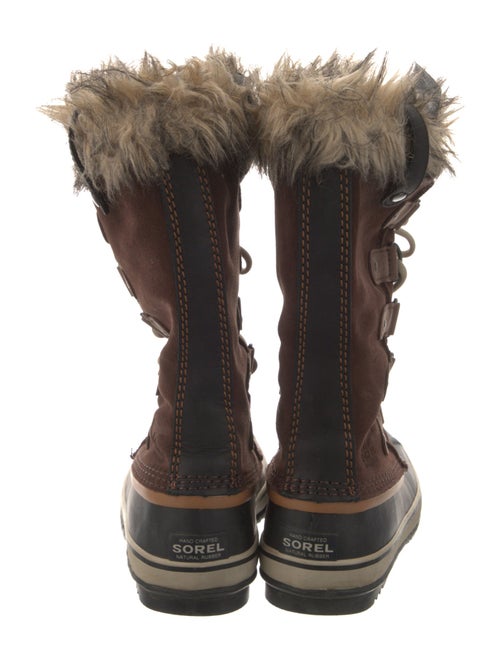 Sorel Suede Faux Fur Trim Lace-Up Boots