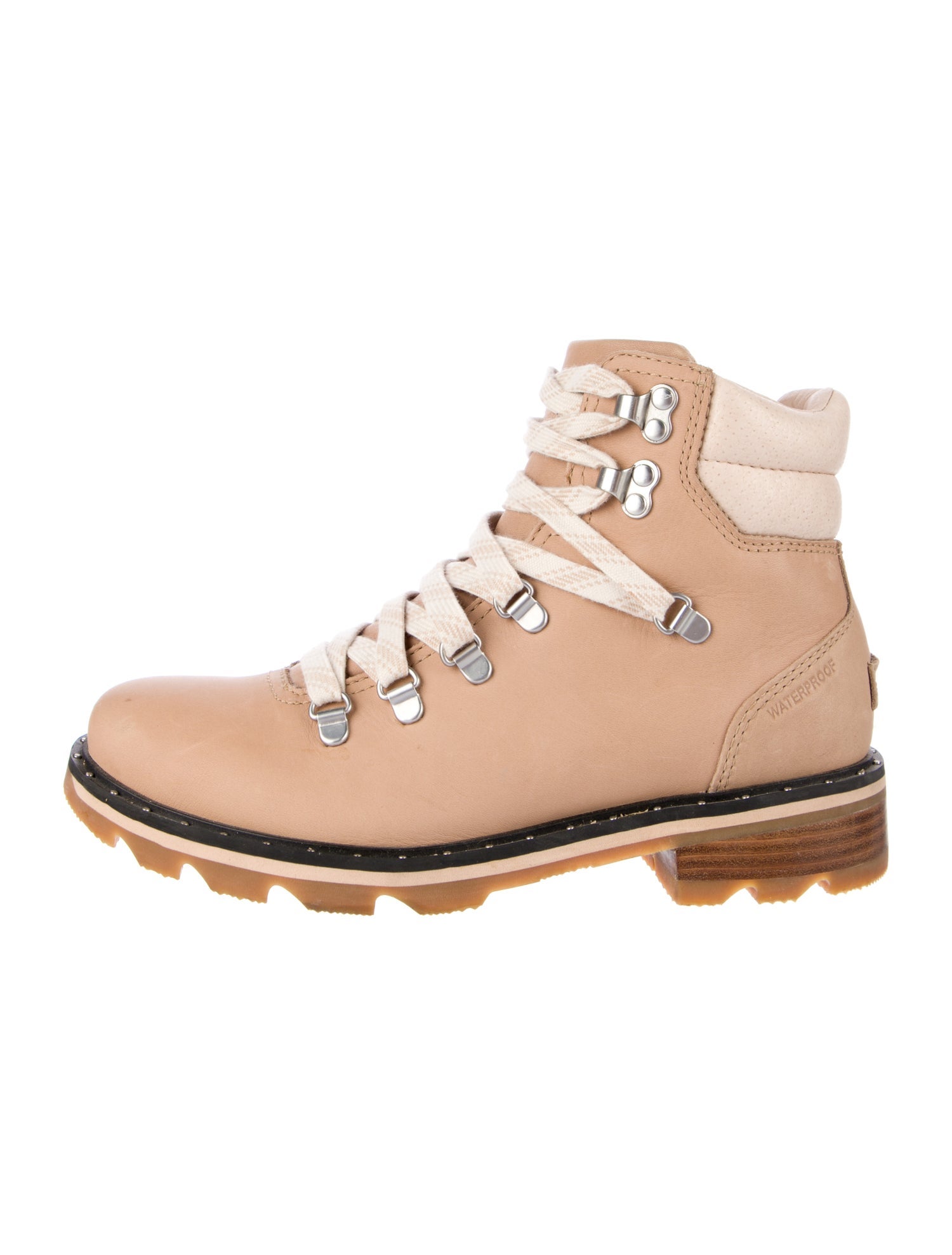 Sorel Leather Colorblock Pattern Lace-Up Boots