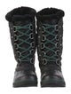 Sorel Wool Faux Fur Trim Lace-Up Boots