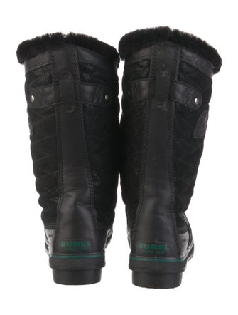 Sorel Wool Faux Fur Trim Lace-Up Boots