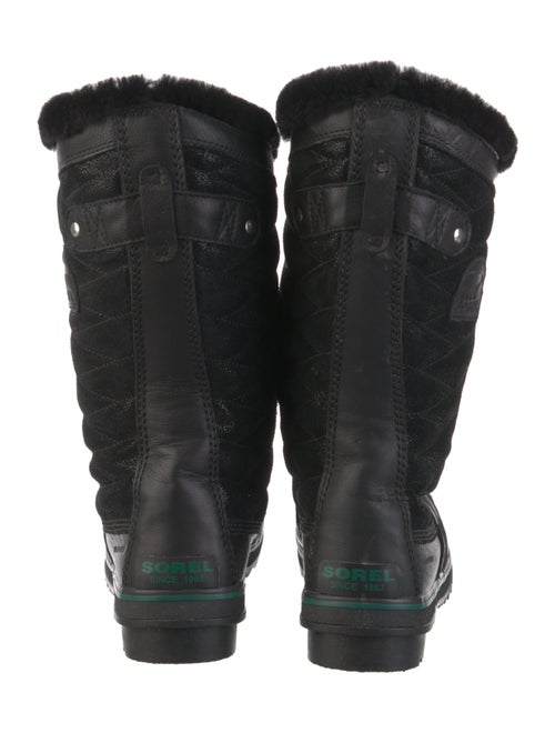 Sorel Wool Faux Fur Trim Lace-Up Boots