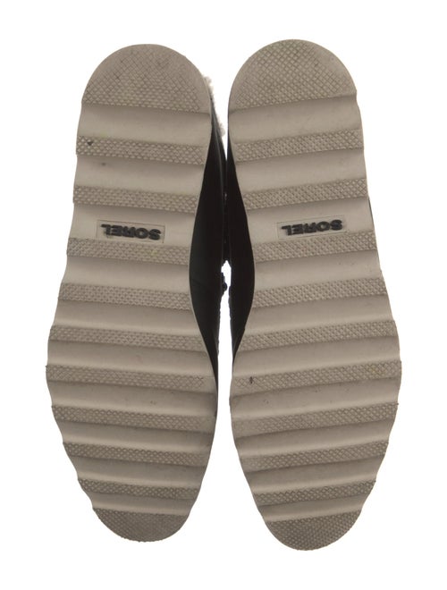 Sorel Suede Fur Trim Lace-Up Boots