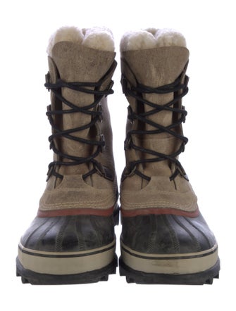 Sorel Suede Faux Fur Trim Hiking Boots