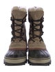Sorel Suede Faux Fur Trim Hiking Boots