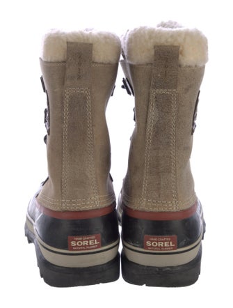 Sorel Suede Faux Fur Trim Hiking Boots