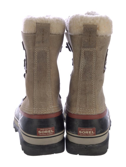 Sorel Suede Faux Fur Trim Hiking Boots