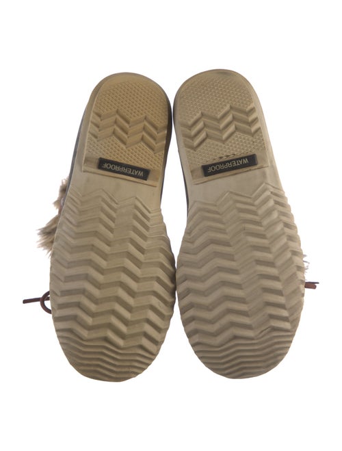 Sorel Leather Faux Fur Trim Lace-Up Boots