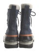 Sorel Suede Faux Fur Trim Snow Boots