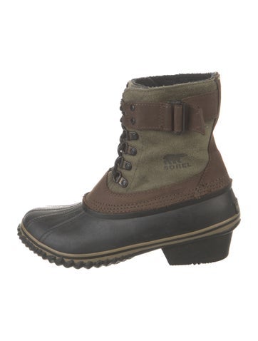Sorel Boots Suede Colorblock Pattern Lace-Up US 7.5 |