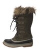 Sorel Suede Faux Fur Trim Lace-Up Boots