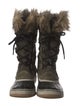 Sorel Suede Faux Fur Trim Lace-Up Boots