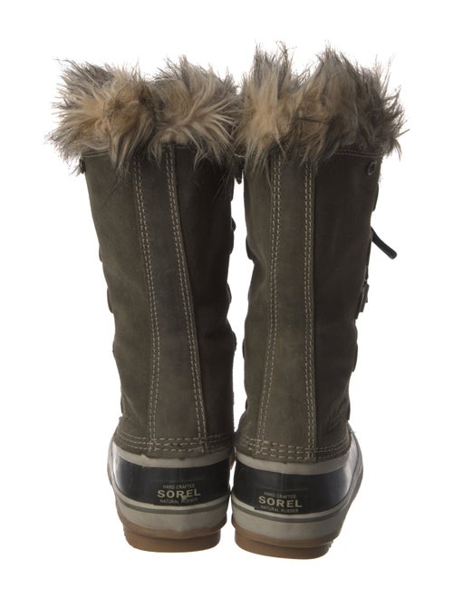 Sorel Suede Faux Fur Trim Lace-Up Boots