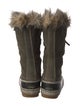 Sorel Suede Faux Fur Trim Lace-Up Boots