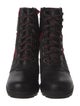 Sorel Leather Plaid Print Lace-Up Boots