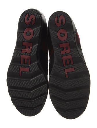 Sorel Leather Plaid Print Lace-Up Boots