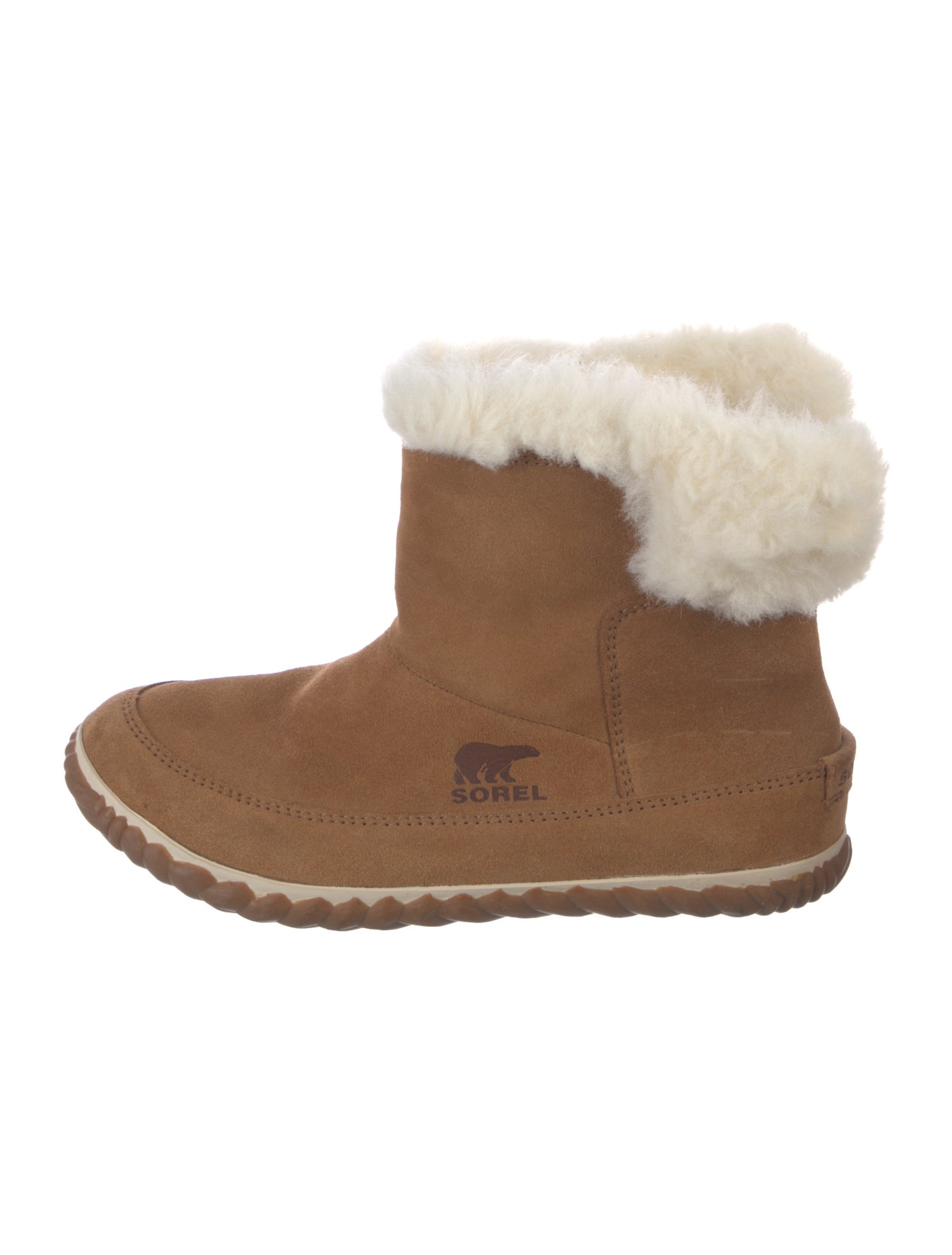 Sorel Suede Faux Fur Trim Boots