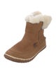 Sorel Suede Faux Fur Trim Boots
