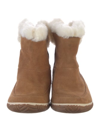 Sorel Suede Faux Fur Trim Boots