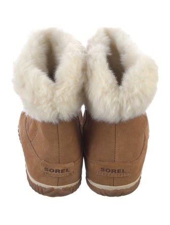Sorel Suede Faux Fur Trim Boots