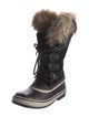 Sorel Suede Faux Fur Trim Lace-Up Boots