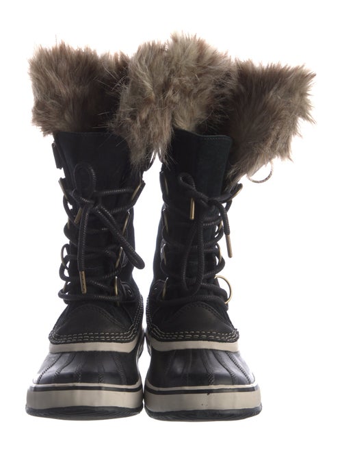 Sorel Suede Faux Fur Trim Lace-Up Boots