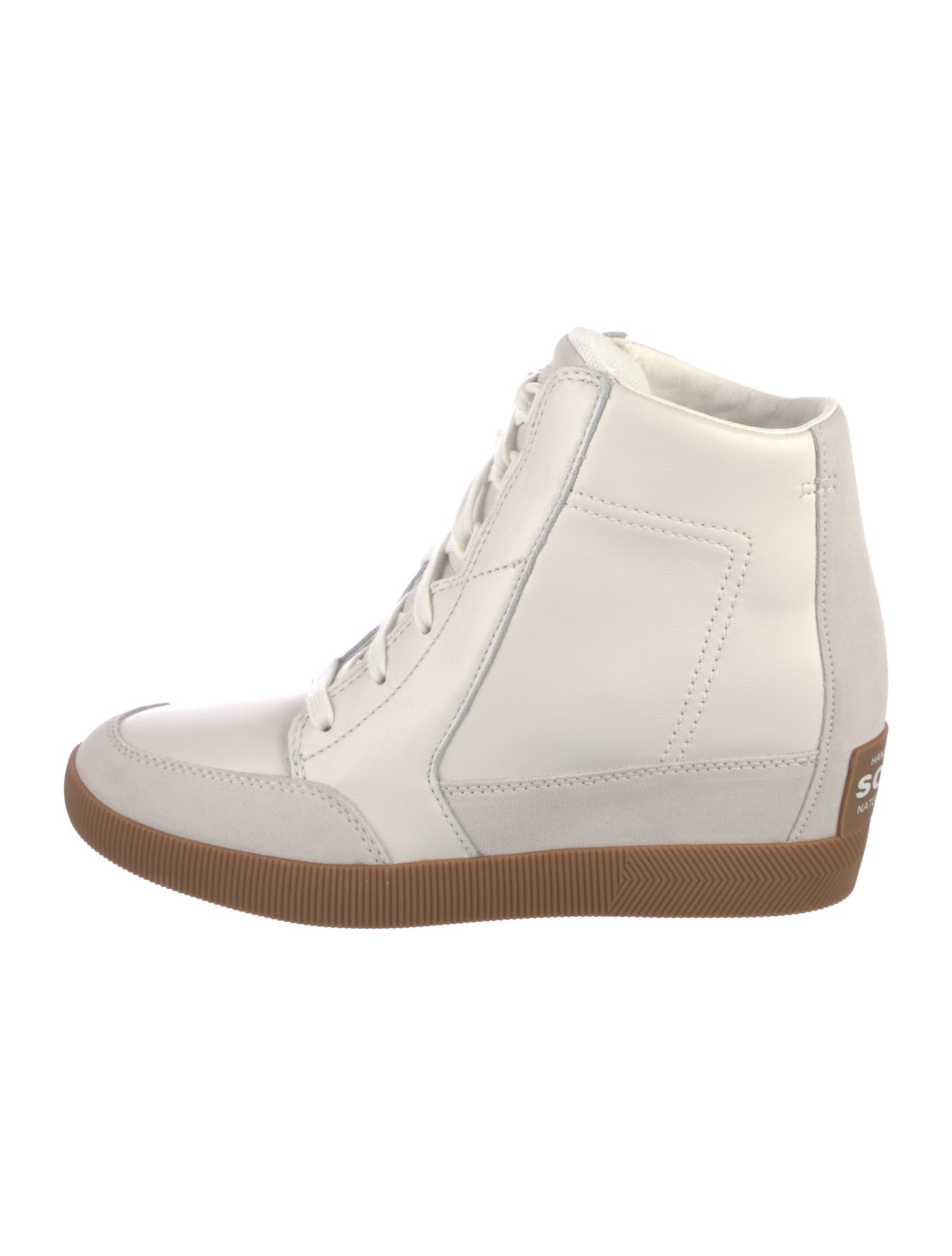 Sorel Leather Wedge Sneakers