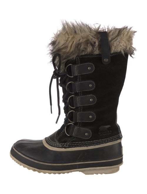 Sorel Suede Faux Fur Trim Lace-Up Boots
