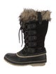 Sorel Suede Faux Fur Trim Lace-Up Boots