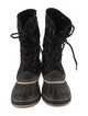 Sorel Suede Faux Fur Trim Lace-Up Boots