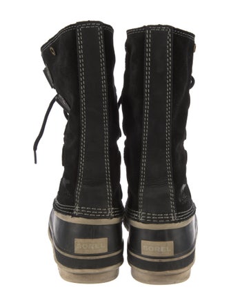 Sorel Suede Faux Fur Trim Lace-Up Boots