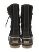 Sorel Suede Faux Fur Trim Lace-Up Boots