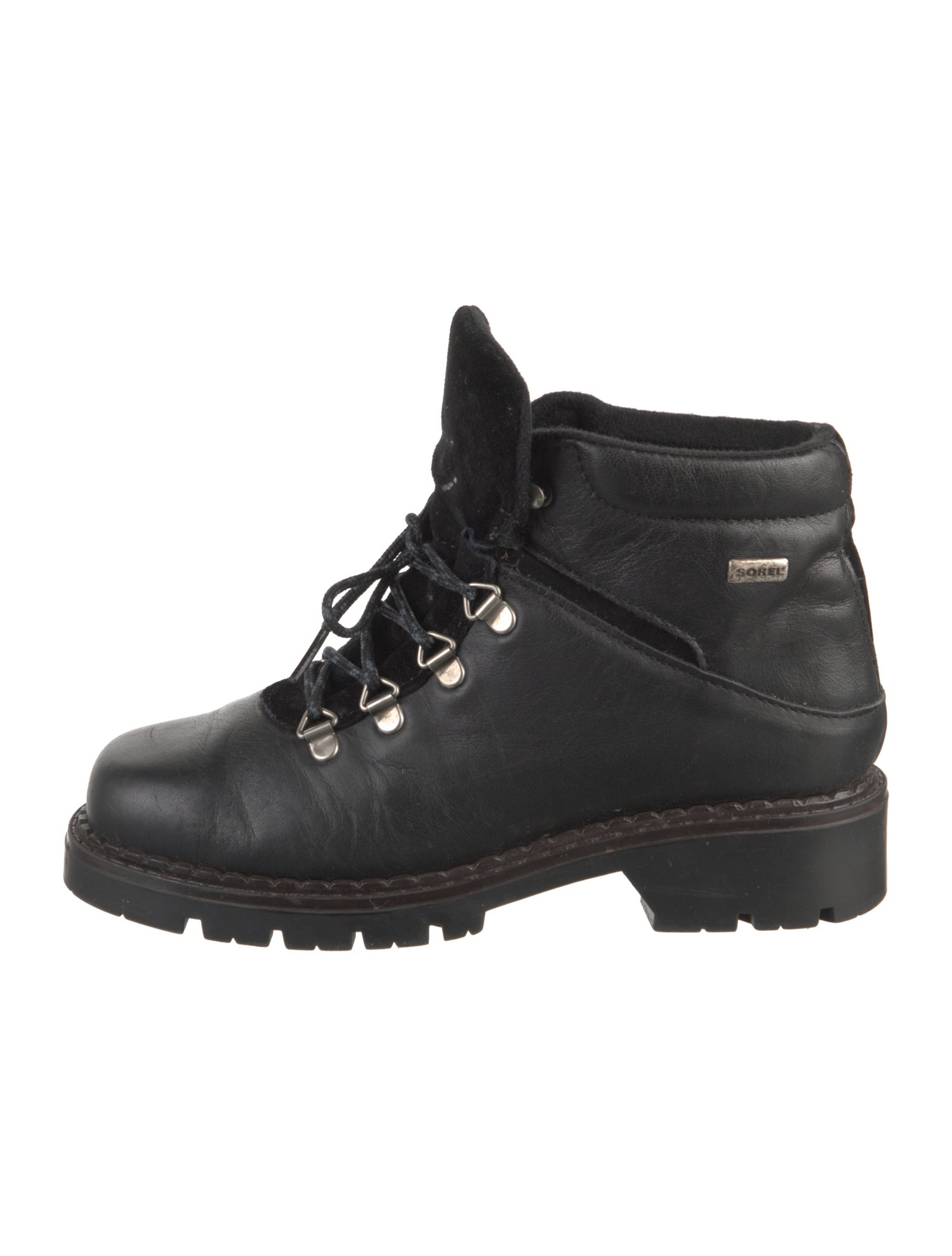 Sorel Leather Leather Trim Embellishment Lace-Up Boots