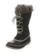 Sorel Suede Faux Fur Trim Lace-Up Boots